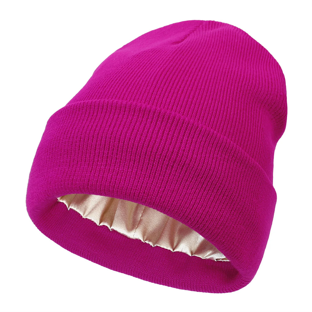 Bonnet d'hiver en satin