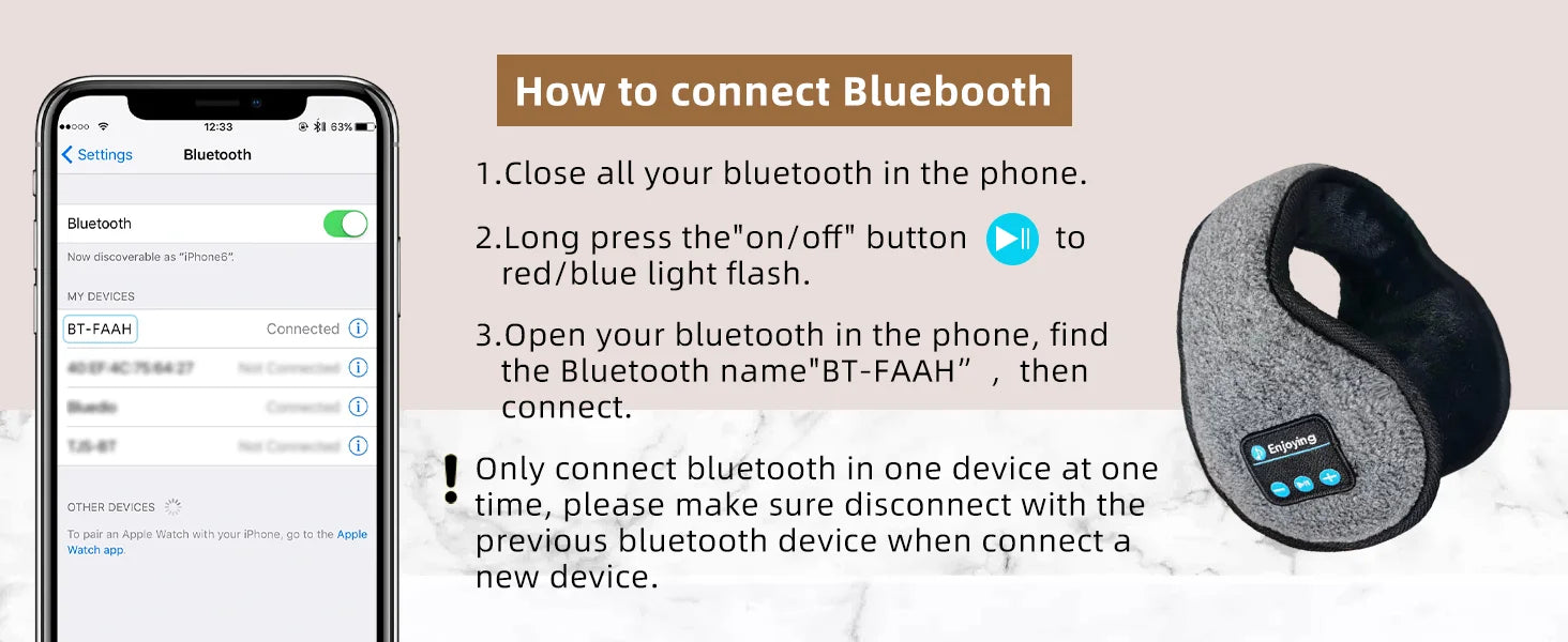 Caches-oreilles Bluetooth