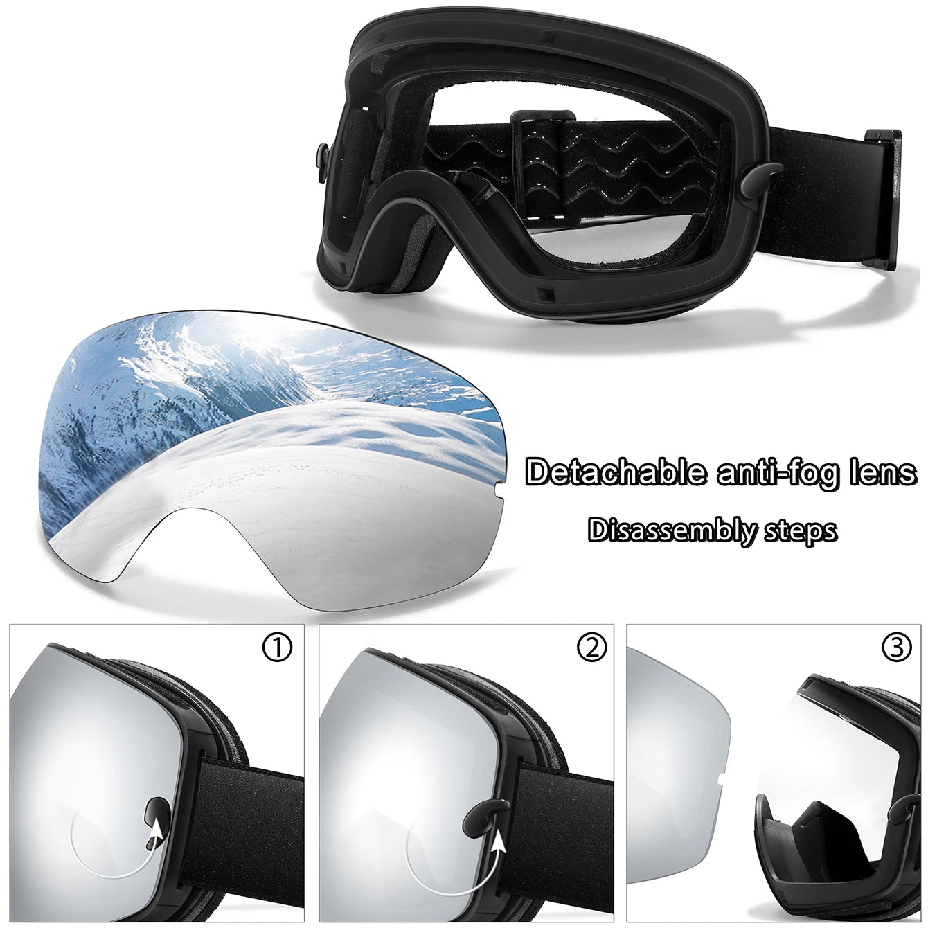 Masque de ski anti-buée